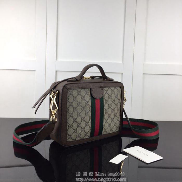 GUCCI古馳 新款 專櫃品質 原單 550622 啡膠啡皮手提肩背包 波士頓包HY1342